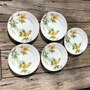 5 MEITO NORLEANS Salad / Bread Plates / Sun Glory China Design Occupied Japan